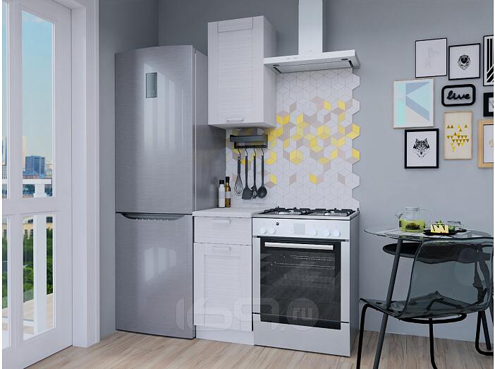 Прямая кухня Лофт-11 Snow Veralinga