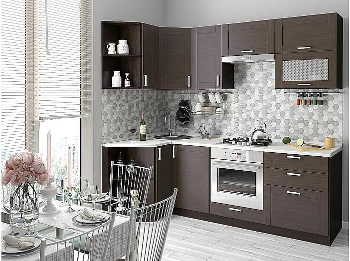 Угловая кухня Лофт-03 Wenge Veralinga