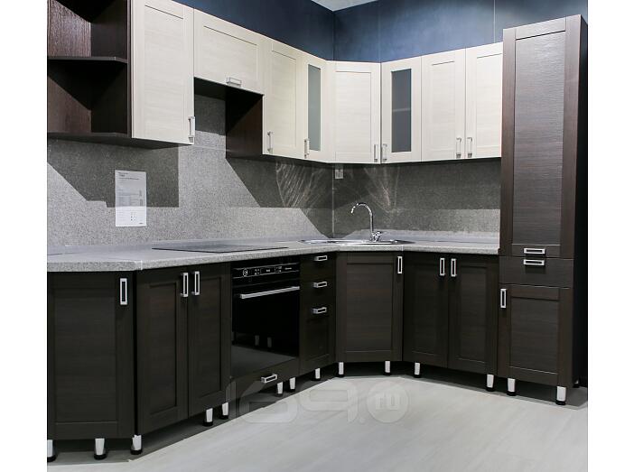 Угловая кухня Лофт-04 Cappuccino Veralinga/Wenge Veralinga