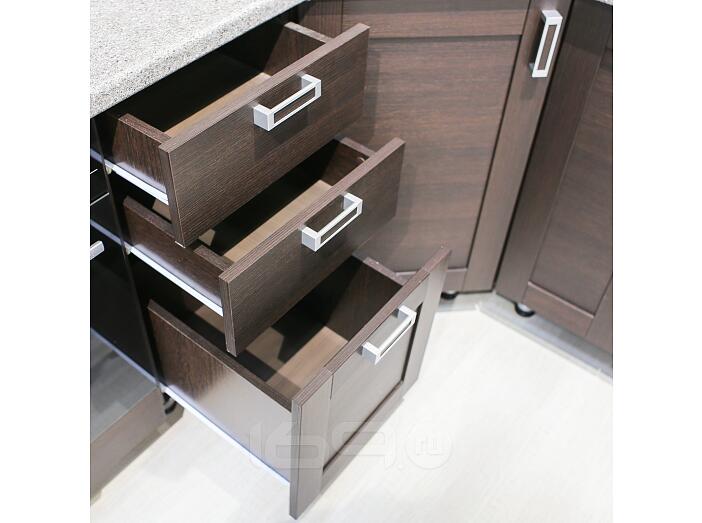 Угловая кухня Лофт-04 Cappuccino Veralinga/Wenge Veralinga