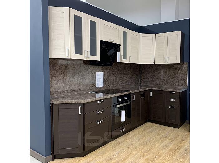 Угловая кухня Лофт-04 Cappuccino Veralinga/Wenge Veralinga