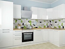 

Угловая кухня Логика-13 Белый глянец, Белый глянец/белый
