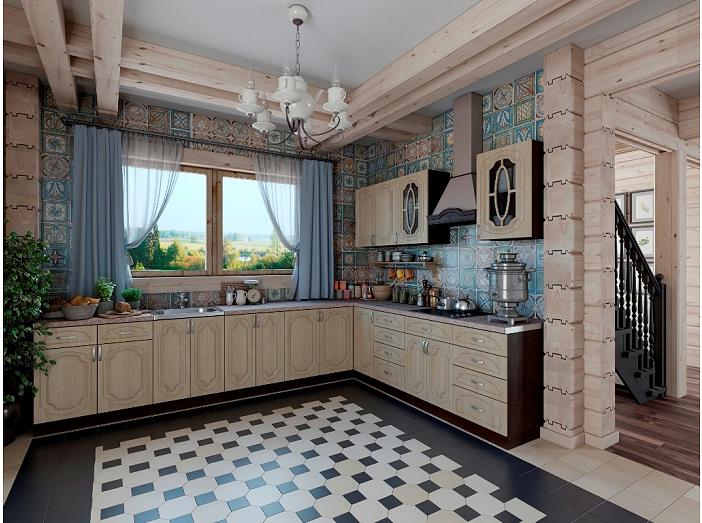 Угловая кухня Настя-02 Берёза