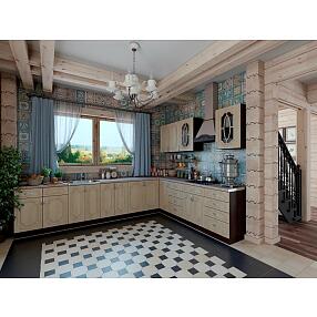 Угловая кухня Настя-02 Берёза