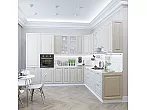 Модульный кухонный гарнитур Ницца Дуб крем/Белый 2340x3200/2700x600