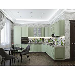Модульный кухонный гарнитур Ницца-04 Дуб оливковый/Белый 2340x3200/2700x600