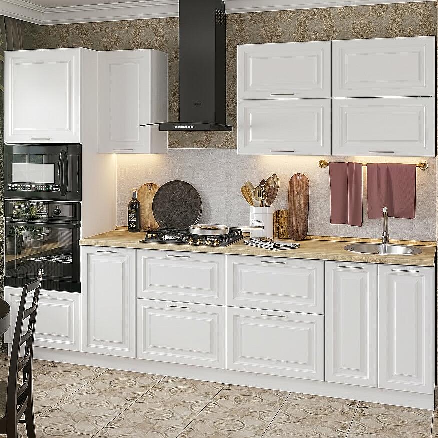 Прямая кухня Ницца Royal-02 Blanco плитка emigres candlewood blanco 20x120 см