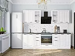 Модульный кухонный гарнитур Прага-01 Белое дерево/Белый 2140x2600x600