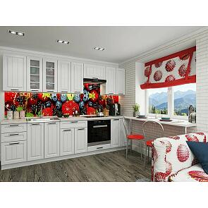 Модульный кухонный гарнитур Прага-02 Белое дерево/Белый 2140x2800x600