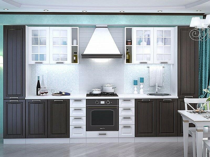 Прямая кухня Прага-06 Венге Премиум 69738₽