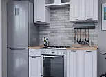 Модульный кухонный гарнитур Прага-21 Белое дерево/Белый 2132x1500x600