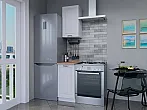 Модульный кухонный гарнитур Прага-22 Белое дерево/Белый 2132x400x600