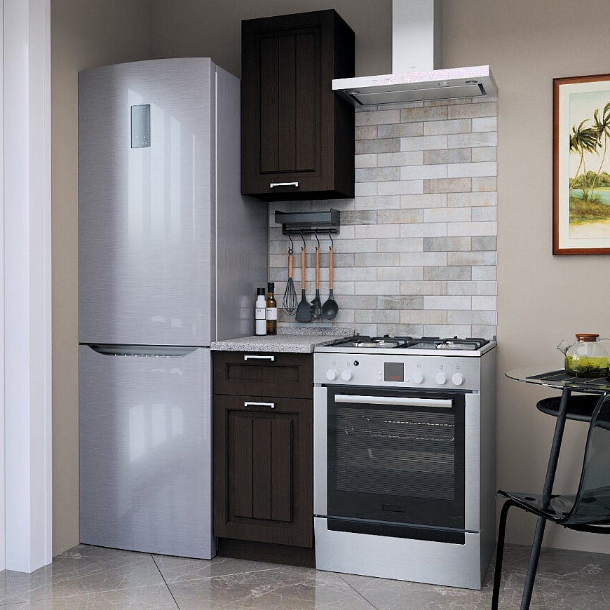 Прямая кухня Прага-23 Венге Премиум 12708₽