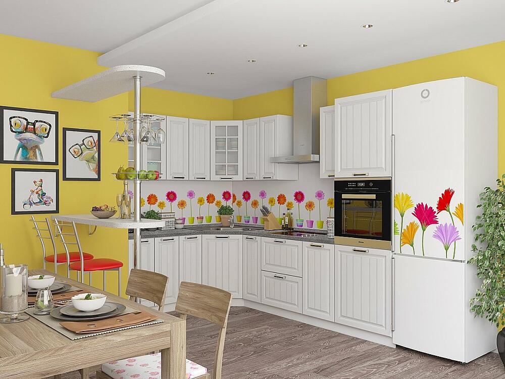 Угловая кухня Прага-03 Белое дерево 79420₽