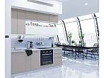 Модульный кухонный гарнитур Фьюжн-01 Silky Grey, Silky White/Белый 2340x2300x600