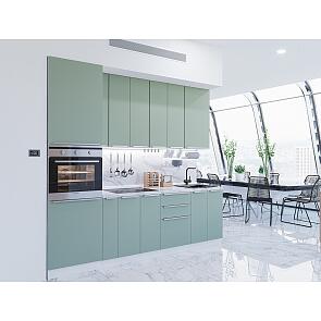 Модульный кухонный гарнитур Фьюжн-03 Silky Mint/Белый 2340x2600x600