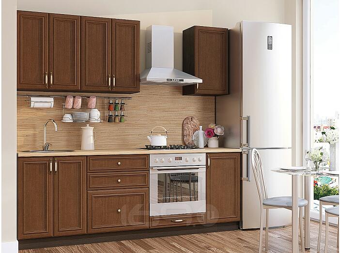 Прямая кухня Шале-01 Brown Oak