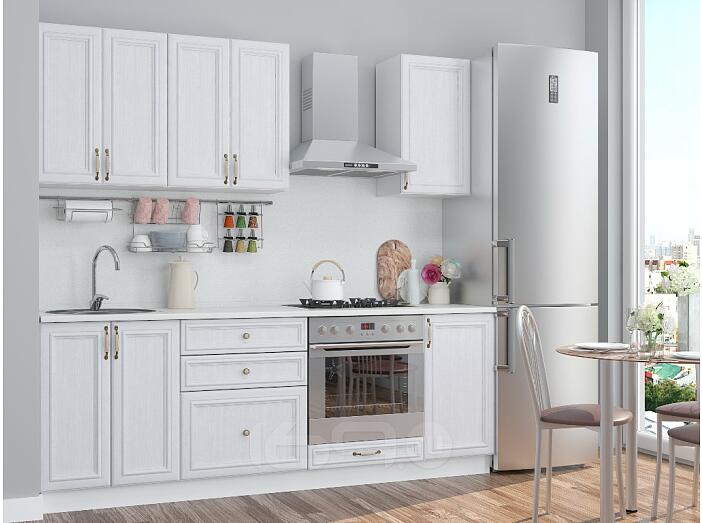 Прямая кухня Шале-01 Milk Oak 