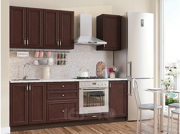 Прямая кухня Шале-01 Thermo Oak