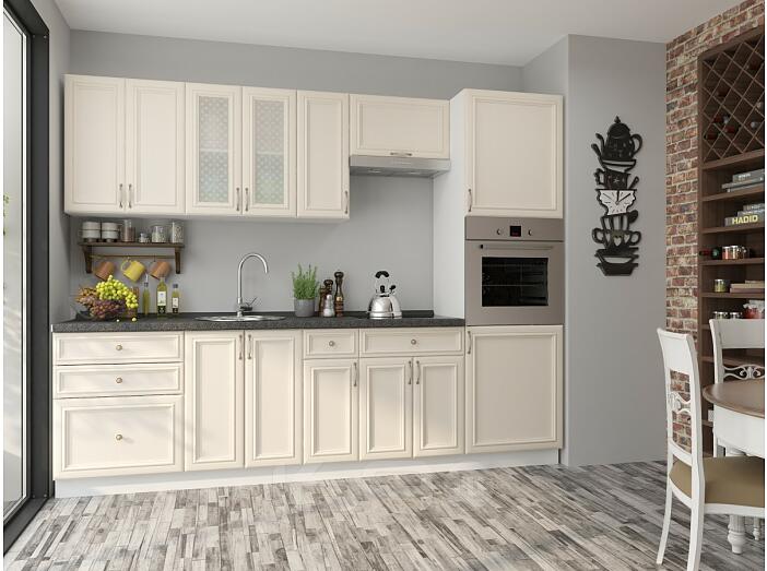 Прямая кухня Шале-02 Ivory