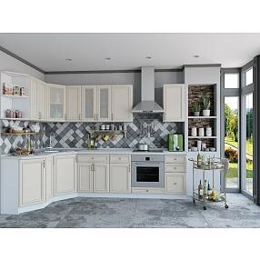 Угловая кухня Шале-03 Ivory