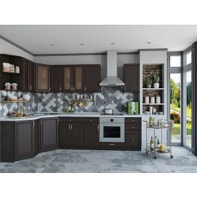 Угловая кухня Шале-03 Thermo Oak