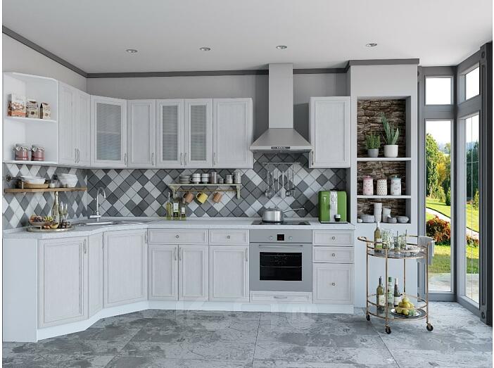 Угловая кухня Шале-03 Milk Oak 