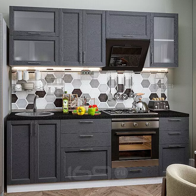 Сканди-02 Graphite Softwood Белый 2140*2200*600