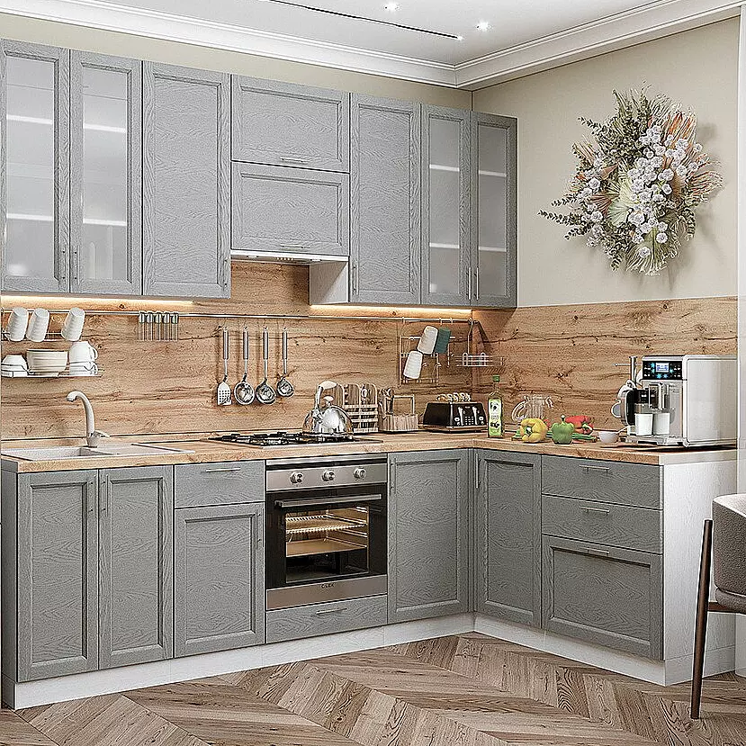 Сканди-04 Grey Softwood Белый 2340*2650/1590*600