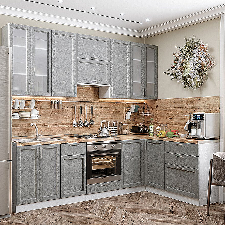 

Сканди-04 Grey Softwood Белый 2340*2650/1590*600