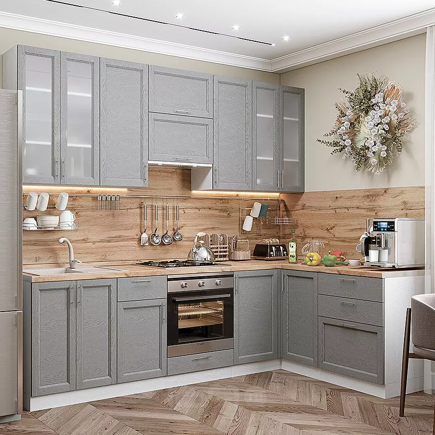 Сканди-04 Grey Softwood Белый 2340*2650/1590*600