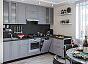 Угловая кухня Сканди-04 Grey Softwood / Венге