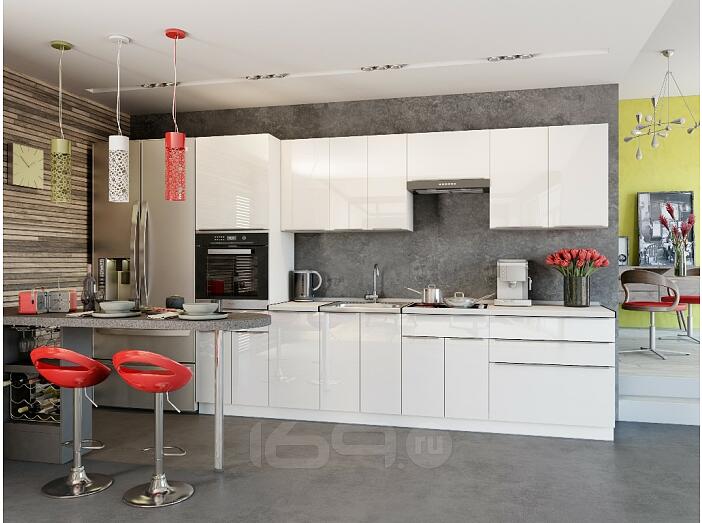 Прямая кухня Фьюжн-03 Brilliant