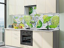 

Кухня прямая Валерия-М-02 Бежевый металлик/Белый 2140*2300*600