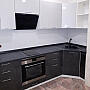 Угловая кухня Валерия-М-05 Белый металлик/Черный металлик - Купить в ...
