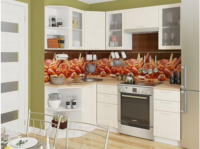 Угловая кухня Валерия-М-05 Дуб беленый