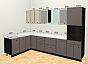 Угловая кухня Версаль-02 Латте Софт/Смоки Софт