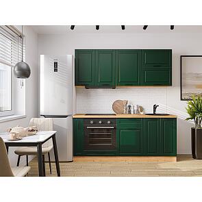 Модульный кухонный гарнитур Дублин-01 Special Green/Дуб Вотан 2140x1900x600