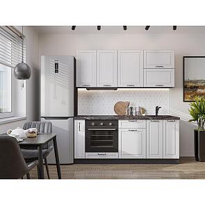 Модульный кухонный гарнитур Дублин-01 Special White/Graphite 2140x1900x600