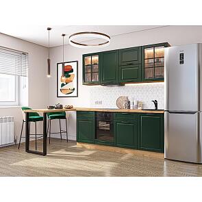 Модульный кухонный гарнитур Дублин-03 Special Green/Дуб Вотан 2140x1950x600