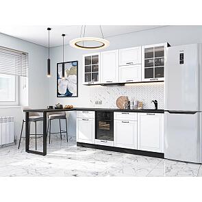 Модульный кухонный гарнитур Дублин-03 Special White/Graphite 2140x1950x600