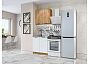 Модульный кухонный гарнитур Флэт-03 White In 2S, Wotan Oak 2S/Дуб Вотан 2140x800x600