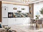 Модульный кухонный гарнитур Фрейм-04 White Silk/Белый 2340x3600x600