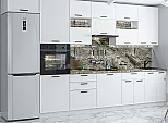Модульный кухонный гарнитур Фрейм-04 White Silk/Белый 2340x3600x600