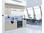 Модульный кухонный гарнитур Фьюжн-01 Cream Silk, Silky White/Белый 2340x2300x600