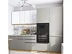 Модульный кухонный гарнитур Фьюжн-07 Angel, Silky Grey/Дуб Вотан 2140x2700x600