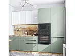 Модульный кухонный гарнитур Фьюжн-07 Angel, Silky Mint/Дуб Вотан 2140x2700x600