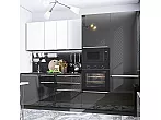 Модульный кухонный гарнитур Фьюжн-07 Anthracite, Silky White/Graphite 2140x2700x600