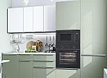 Модульный кухонный гарнитур Фьюжн-07 Silky Mint, Silky White/Graphite 2140x2700x600