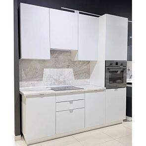 Модульный кухонный гарнитур Фьюжн Silky Light Grey/Белый 2336x2200x600